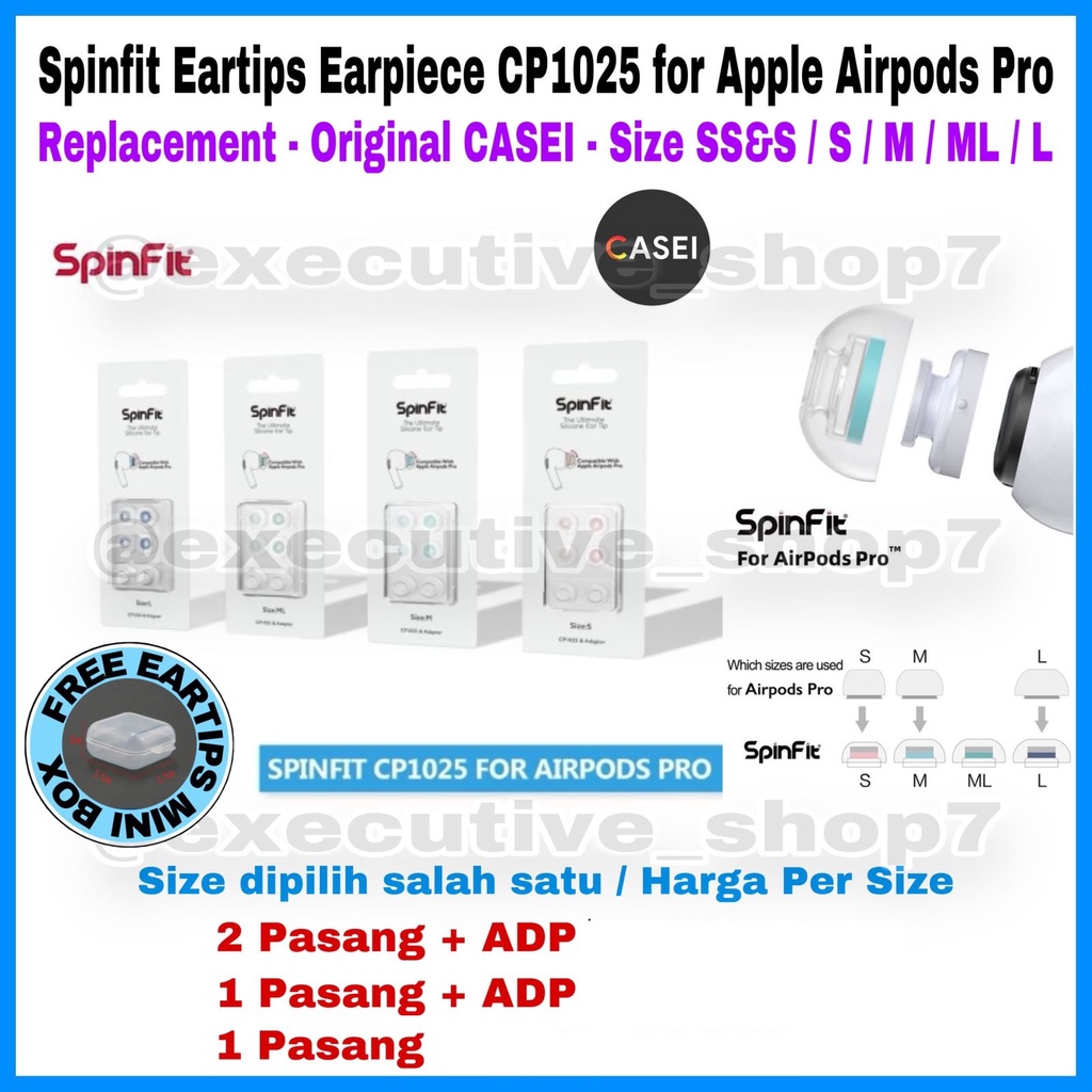 Spinfit Eartips Earpiece CP1025 (S / M / ML / L)