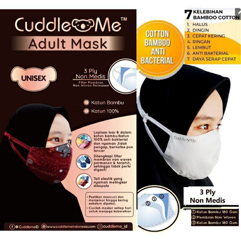 Masker kain Cuddle me untuk dewasa cuddleme mask