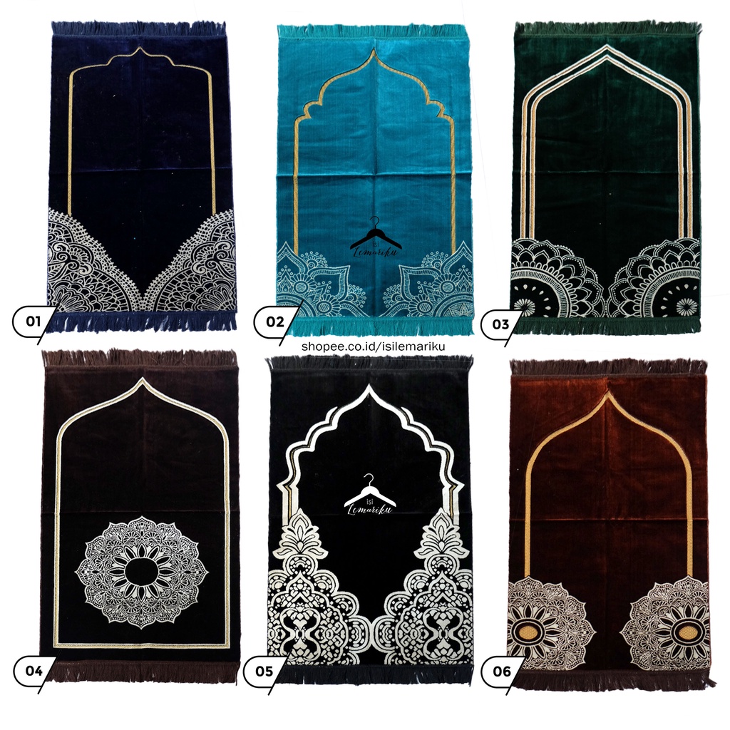 Sajadah Albeit Floral Lebar Simple Besar 70 x 110 cm