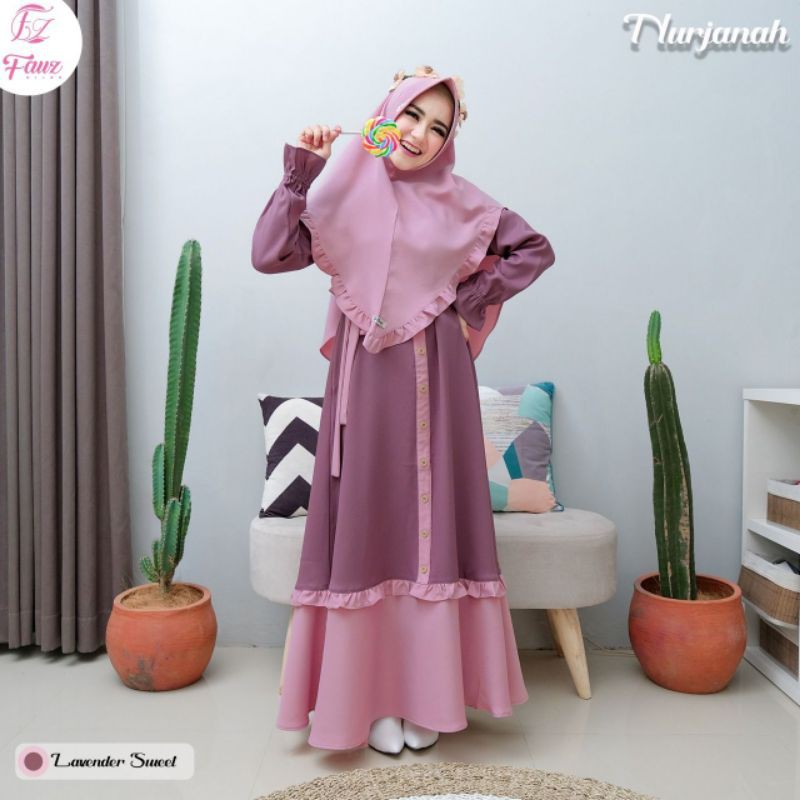 Gamis terbaru/dress terbaru NURJANAH FAUZ HIJAB ORI gamis lebaran
