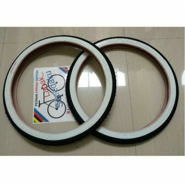 Ban luar sepeda 20 x 1.75 swallow deli tire list putih ban swallow list putih ban luar 20 INCH