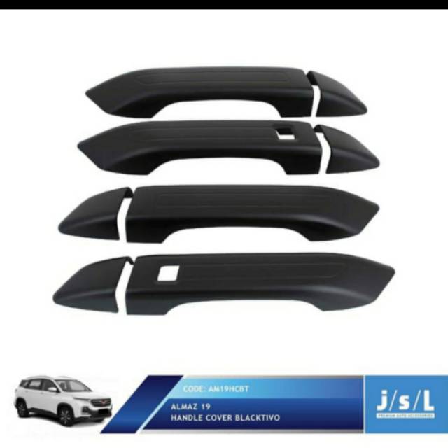 Cover handle mobil wuling almaz Hitam &amp; Chrome jsl