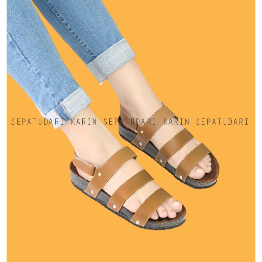 Sepatudari Karin Real Pic Sandal flat wanita KR-SDF0040