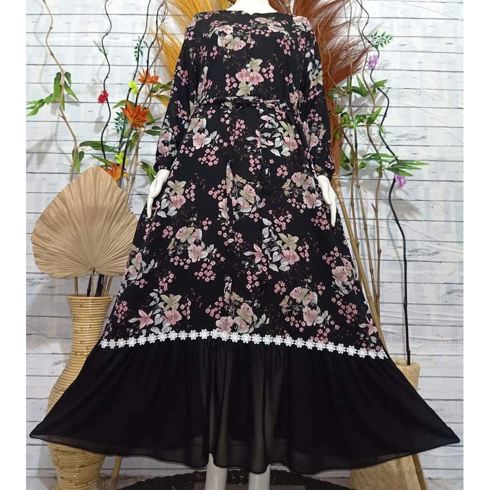 LANGSUNG KIRIM gamis susu rendaTerbaru / gamis monalisa Maxy Dress