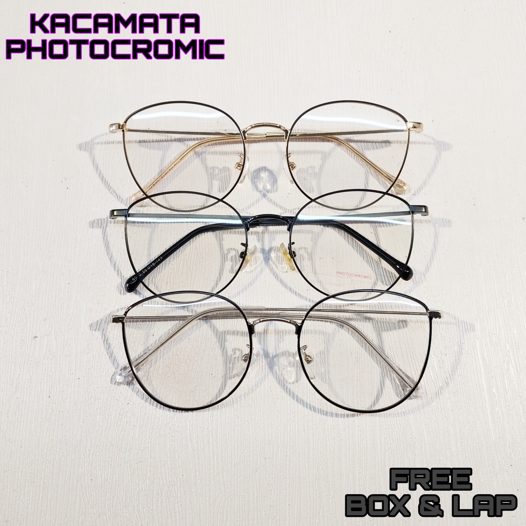 KACAMATA PHOTOCROMIC BLUERAY ANTI-RADIASI FRAME OPTIK TITANIUM REALPICT - SPRING STYLE