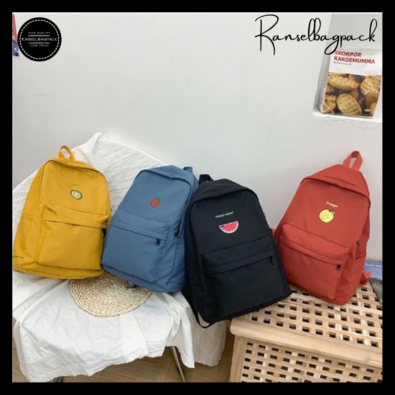 Tas Ransel Wanita - Sekolah Kuliah Kerja Motif Traveling Laptop Kapasitas Besar Anti Air Murah Bagus Kekinian Terbaru Model Fashion Import Korea Original Simple Elegan Premium Multifungsi Stylish Backpack Punggung Bahu Perempuan Cewek