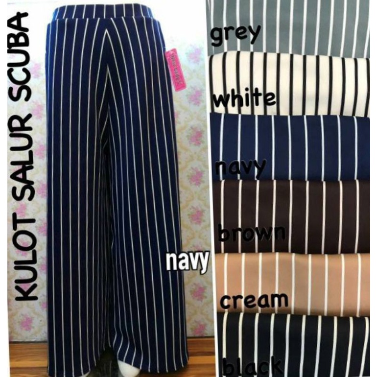 CELANA KULOT MOTIF STRIPE SALUR