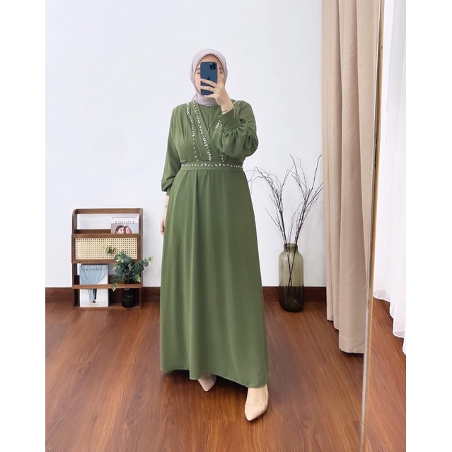 Bilqis Dress/Dress Ceruti Ld 106/Dress Ceruti Payet Jumbo/Dress Seragaman/Dress Remaja/Dress Sage