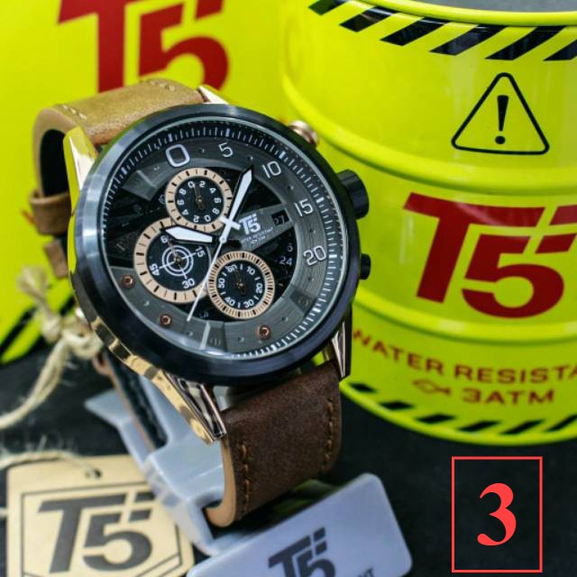 JamTangan Pria T5 H 3734 T5 H3734 chronograph ORIGINAL bergaransi free tin box