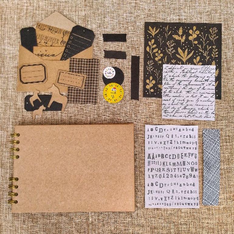 

[(BAYAR DITEMPAT) Scrapbook DP023 A5 21cmx15cm (cover) 20cmx14cm (pages)