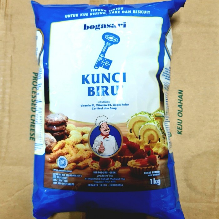 

tepung terigu kunci biru PREMIUM 1 kg / protein Rendah 1kg - kunci premium
