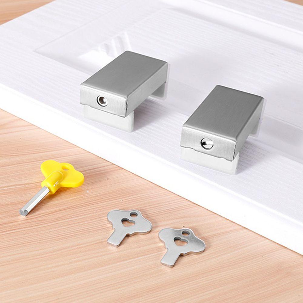 Needway Kunci Jendela Bayi Tahan Lama Aman Stainless Steel Aluminium Alloy Instalasi Sederhana Anti-Pencurian Pembatas Push-pull Door Lock