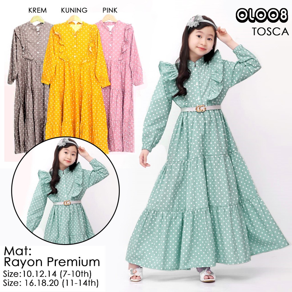  6 14 tahun Dress rayon anak anak terbaru 2022 2022  