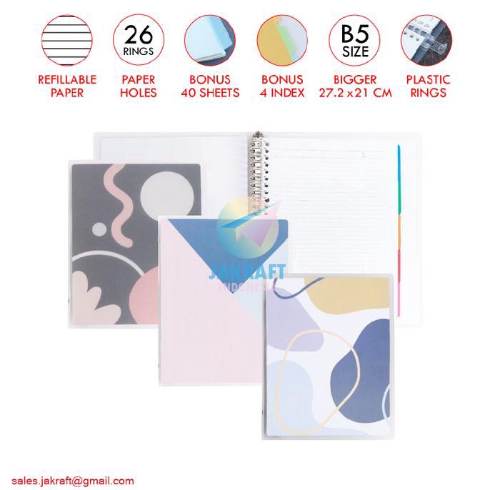 

BAYAR DITEMPAT File Binder Note Loose Leaf B5 Lebih Besar Tebal Kuat Berkualitas TERBARU Kode 1391