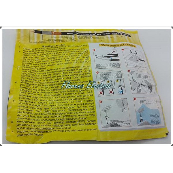 

Baru TERBARU Kabel Antena TV Tembaga Solid 1mm Panjang 10M Merk KITANI 5C Termurah