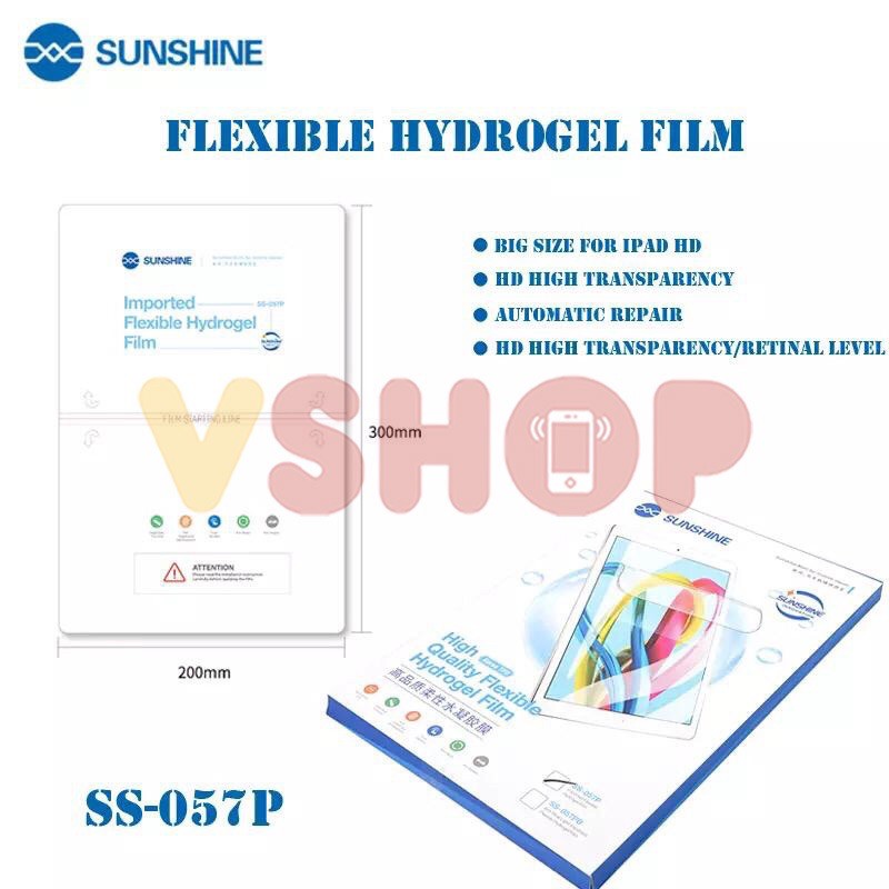 ANTI GORES HYDROGEL CLEAR FOR TABLET SUNSHINE SS-057P 1 BOX ISI 20 PCS