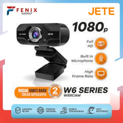Jete W6 Webcam Full HD 1080p Built in Mic