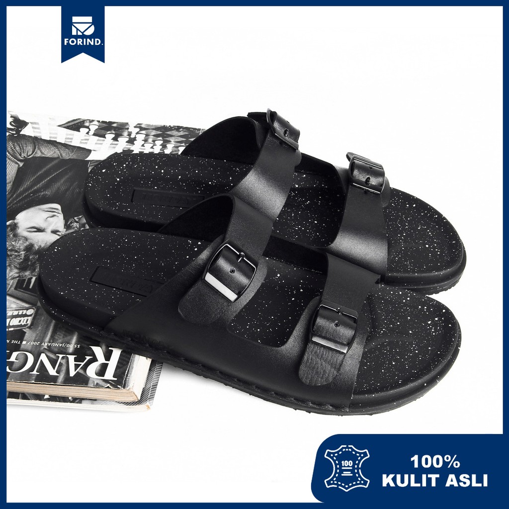 Yuno Oreo | 39-44 | Sandal Kulit Sapi Asli Casual Pria Cowok Sendal Original New Footwear | FORIND x Monday