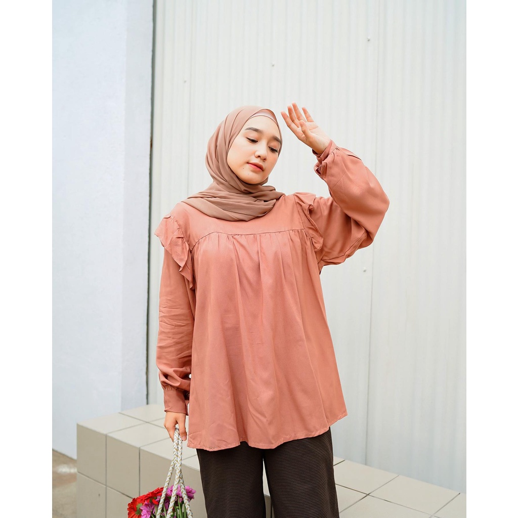 BLOUSE KOREA - CHESSY BLOUSE - ATASAN WANITA - KOREAN STYLE