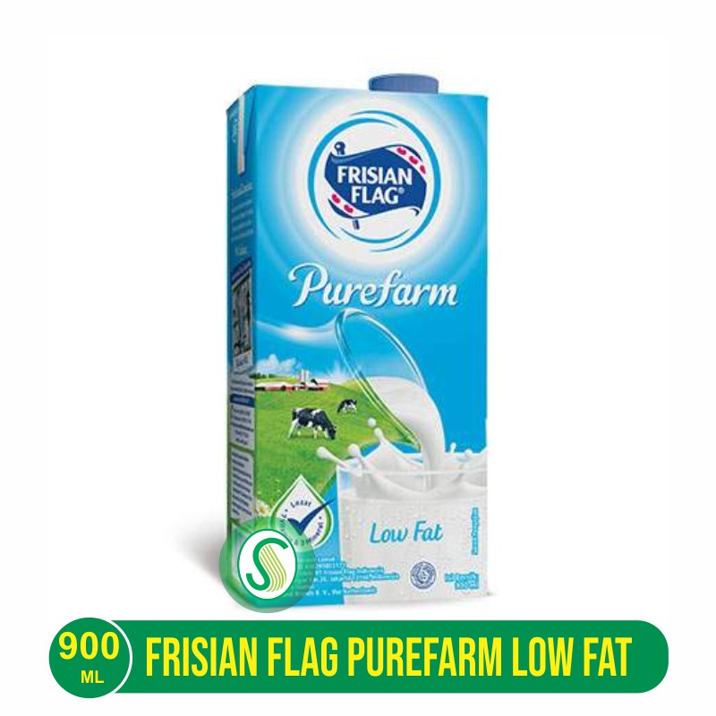 Frisian Flag Purefarm Low Fat Susu Rendah Lemak 900 ml