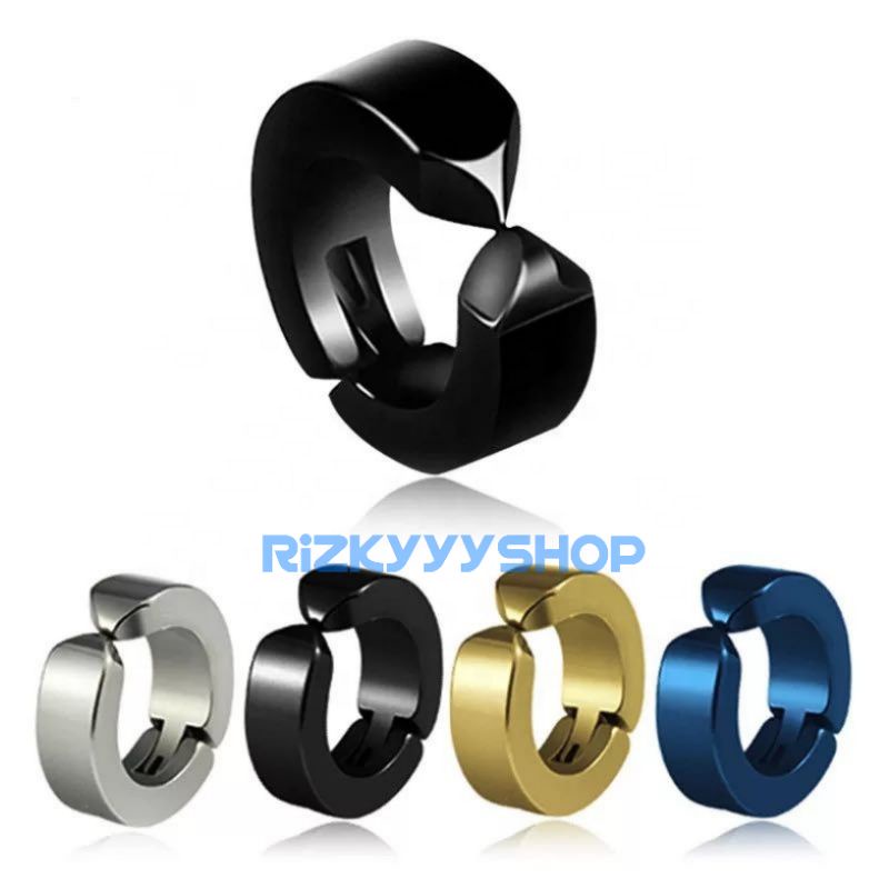 Anting Jepit Titanium Pria/Wanita