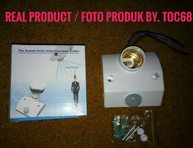 Fitting lampu sensor gerak dan sensor cahaya E27