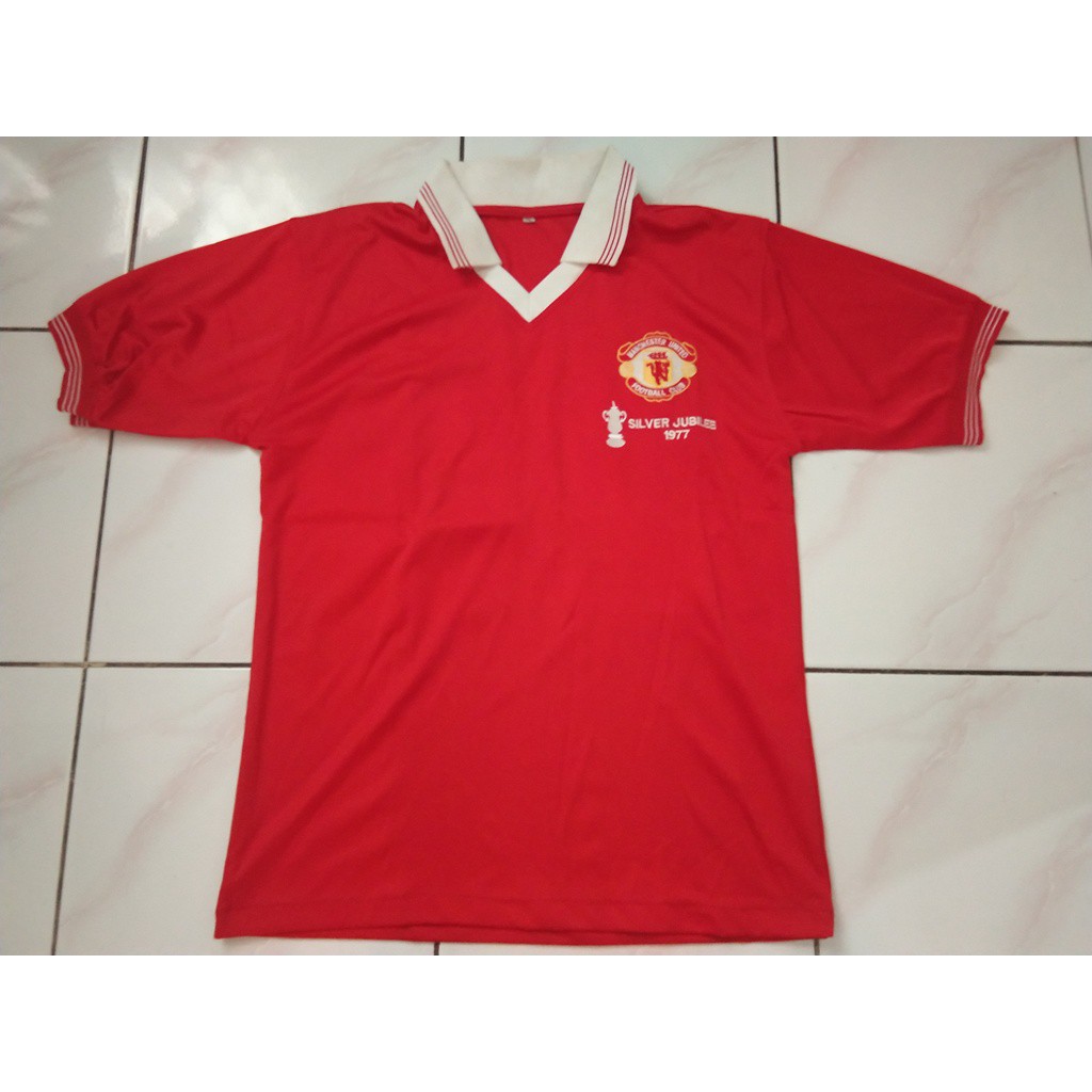 Jersey Manchester United/MU SILVER JUBILEE 19 1977 20 SOLSKJAER KW Lokal