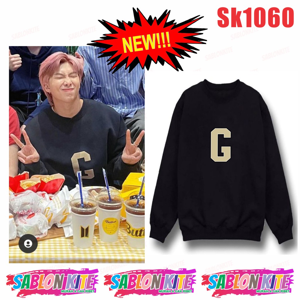 MURAH!!! SWEATER KPOP NAMJOON RM G SK1060 BAHAN FLEECE