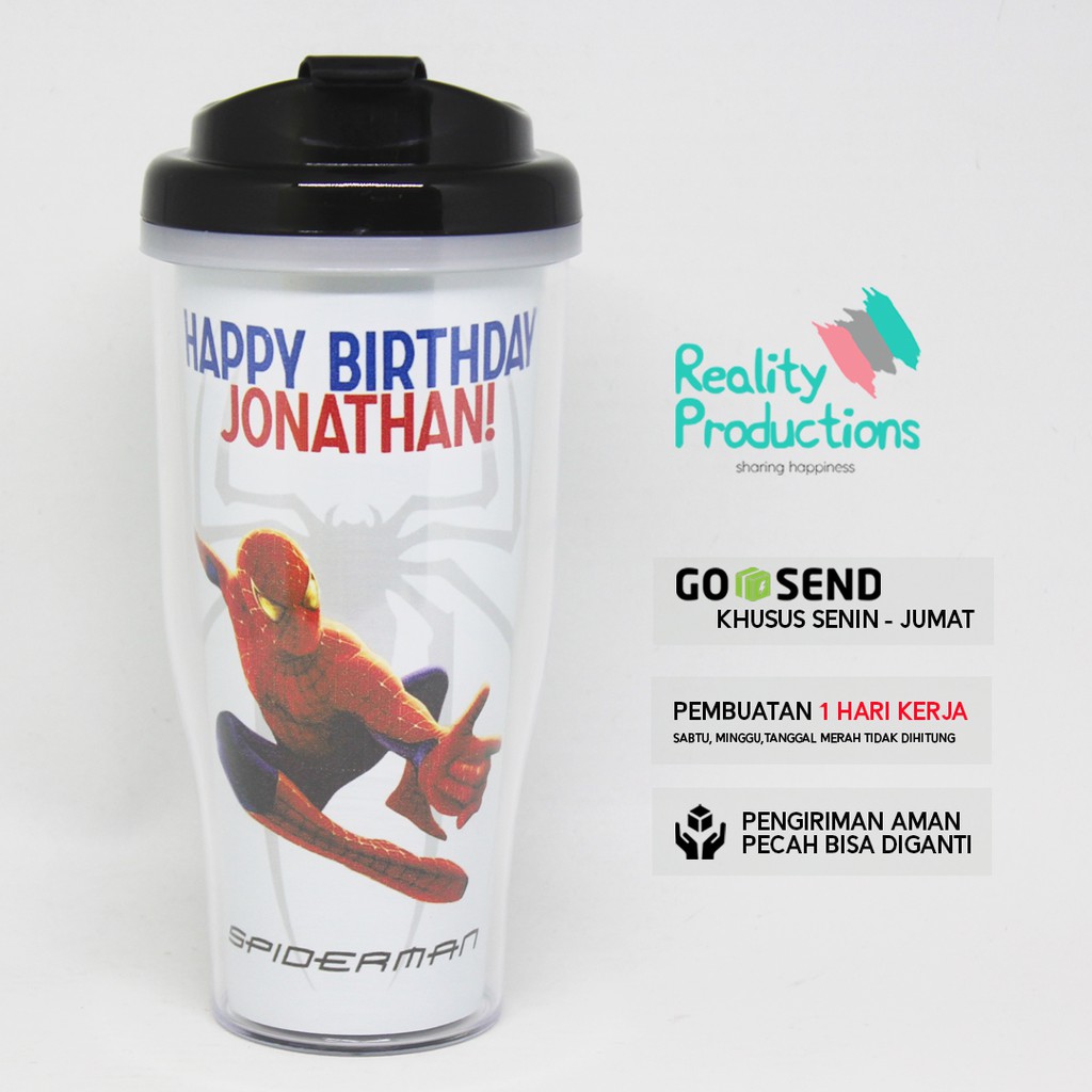 Exmoor Tumbler Spiderman untuk Kado Ulang Tahun Anak