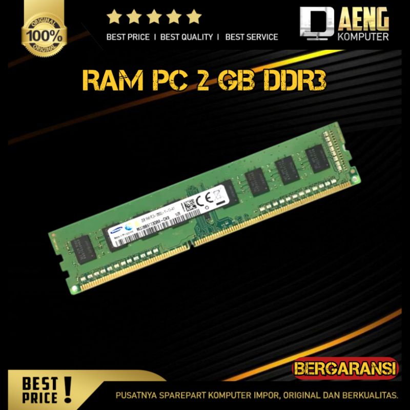 RAM DDR3 2GB | RAM 2GB DDR3 | RAM PC DDR3 2GB PC3 12800 DAN 10600 ORIGINAL MURAH GARANSI