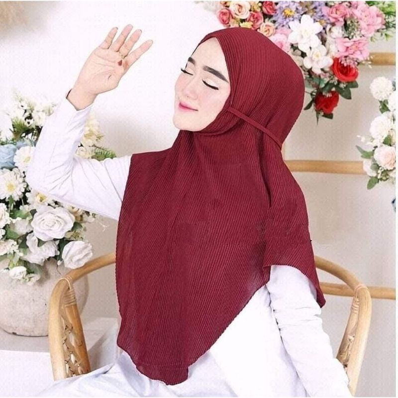 Bergo Maryam Prisket Full Lidi Premium PD 75 CM PB 85 CM 4.8