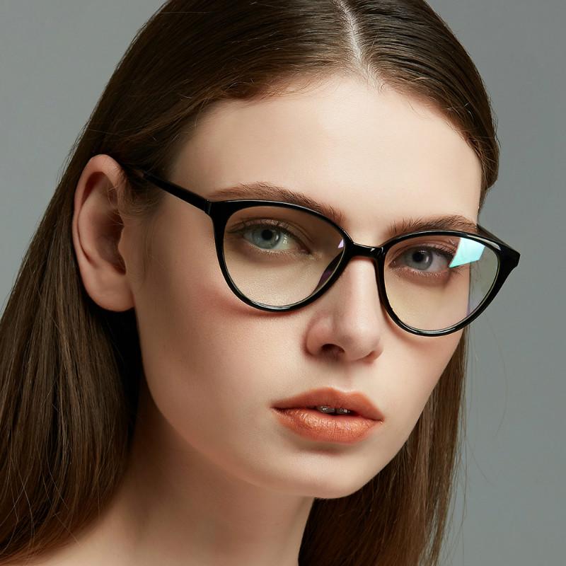 【YUZHU】COD New Fashion Retro Cat Eye Frame Kacamata untuk Wanita