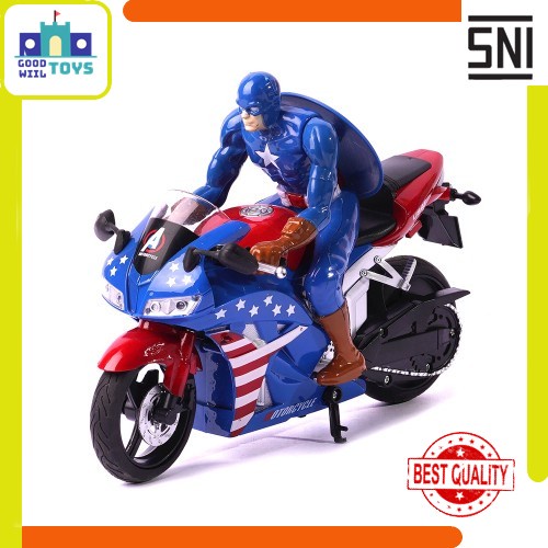 Mainan Mobil Remote Control RC Motor Captain America Remot Kontrol 8897-202A