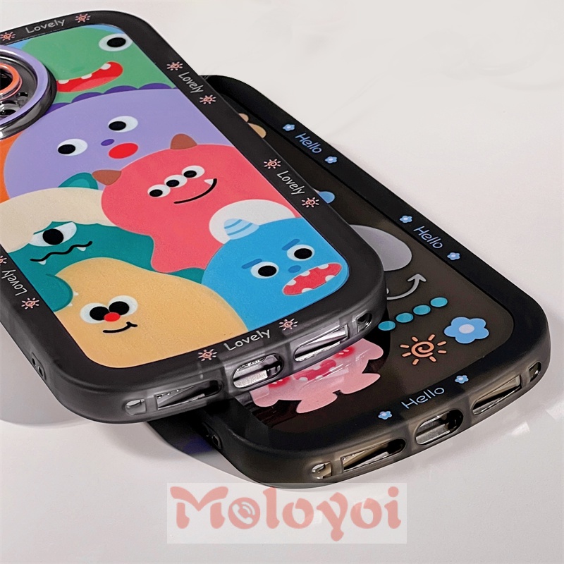 Soft Case TPU Motif Kartun Monster Untuk iPhone 11 7 8 13 12 11 Pro MAX 6 6s 7 8 Plus XR XS MAX X SE 2020