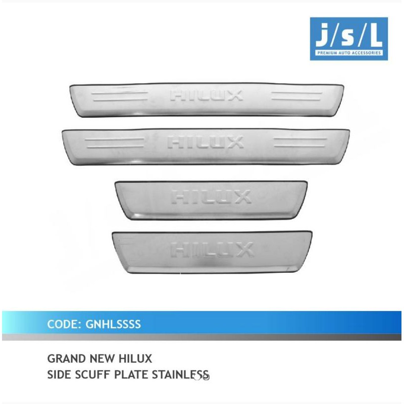 sillplate samping grand new Hilux stainless jsl