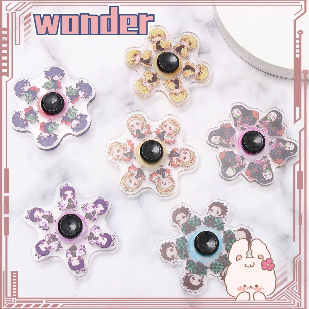 Wonderful Mainan Fidget Spinner Gyro Motif Anime Demon Slayer Untuk Penghilang Stress Anak