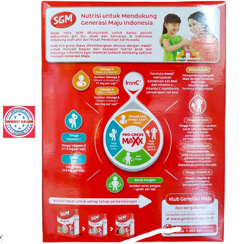 SGM Eksplor Aktif 1+ 900gram Usia 1- 3 Tahun