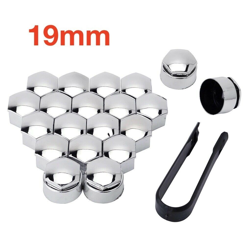 【COD Tangding】19mm Smooth Alloy Wheel Nut Bolt Covers Caps Universal Set For Any Car