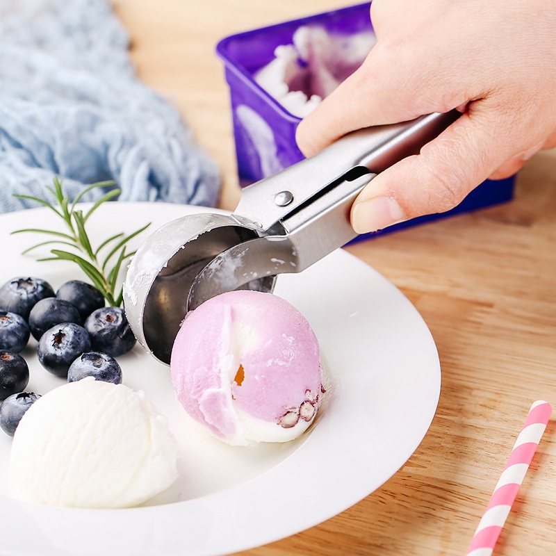 [Ice Cream Scoop Ice Cream Digger][Stainless Steel Ice Cream Spoon ][Watermelon Baller Scoop Fruit Dessert Spoon]