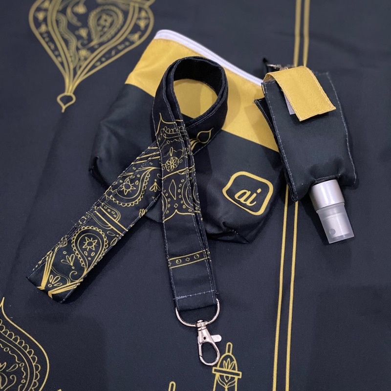 sajadah travel set hitam ai series