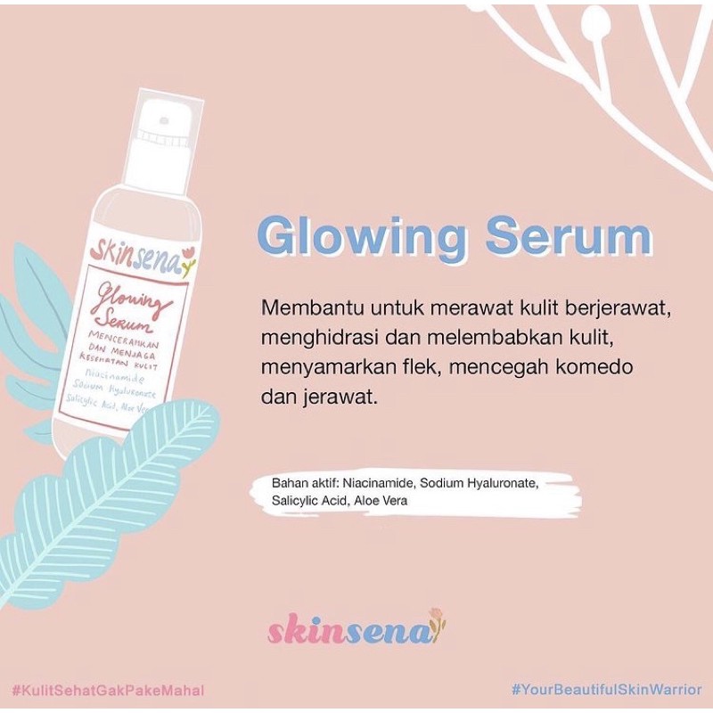 [ MITRA RESMI ] TONER / SERUM / DAY NIGHT CREAM / FACIAL WASH SKINSENA BPOM Glowing PAKET SKINCARE pemula