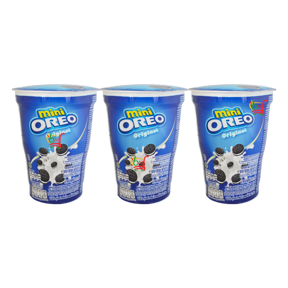 

ECERAN Oreo Cup Mini Biskuit Mini Cup Khas Oreo Aneka Rasa Nikmat Kemasan Cup Praktis - 60gr