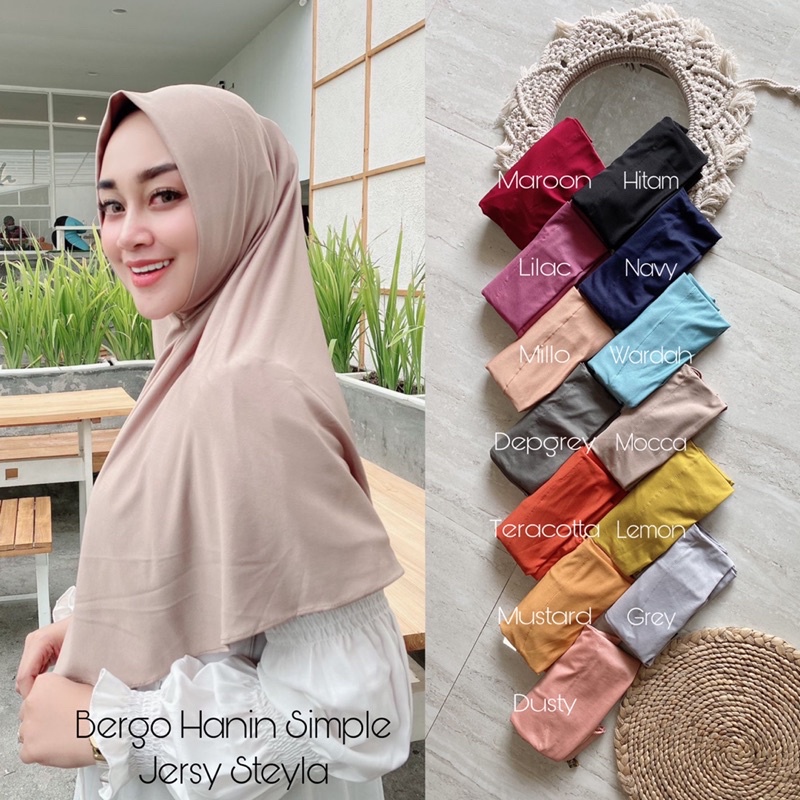 Bergo Hanin Simple || Terbesseller bergo ternyaman