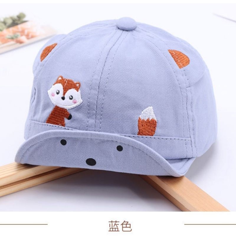 Topi Anak Baseball bayi Tupai Bordir baby cap Fox 6 bln - 2 thn