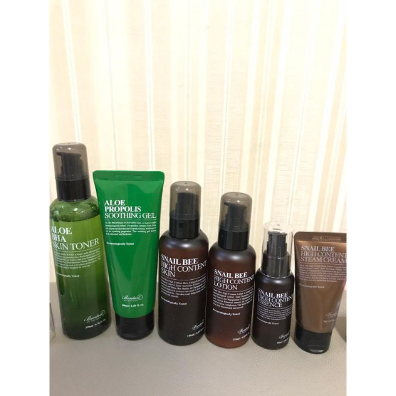 Benton Snail Bee High Content Skin Lotion Essence Cream Aloe Propolis Soothing Gel BHA Toner Share i