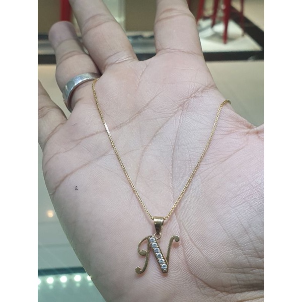 kalung italy santa emas 700 berliontin N emas 375
