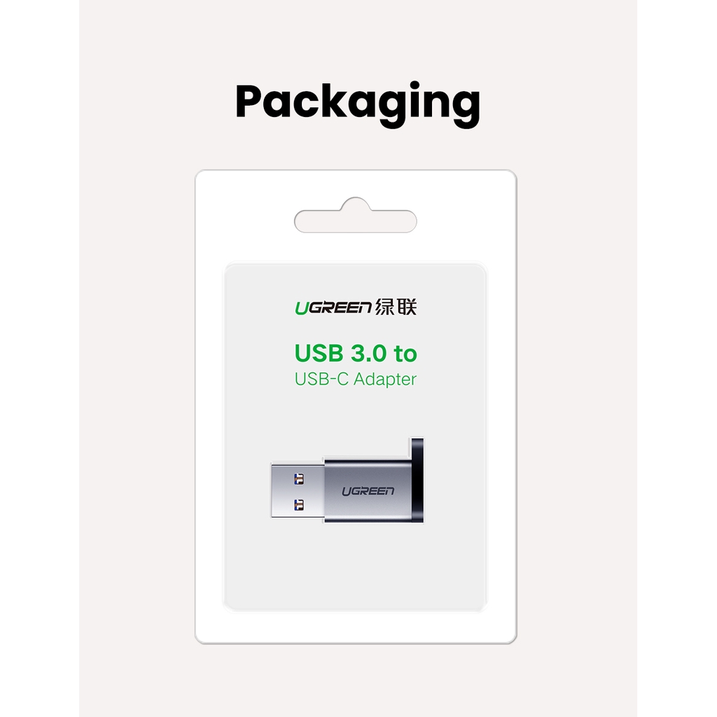 【Stok Produk di Indonesia】Ugreen Adapter USB 3.0 2.0 Male Ke USB 3.1 Tipe C Female Untuk Laptop / Samsung / Xiaomi 10