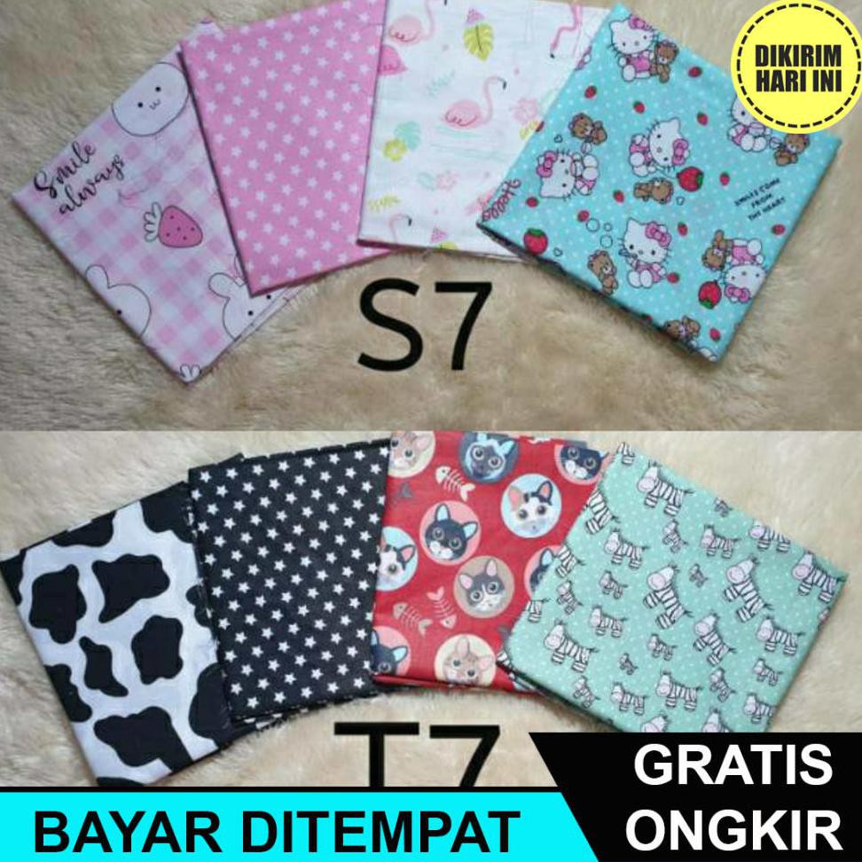 BAYAR DITEMPAT) BB3656 PAKET KAIN PERCA 50X100 KAIN SPREI KATUN LOKAL | Shopee Indonesia