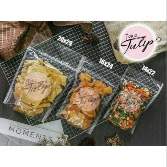 Plastik Klip Kemasan Berdiri ukuran 14 x 22