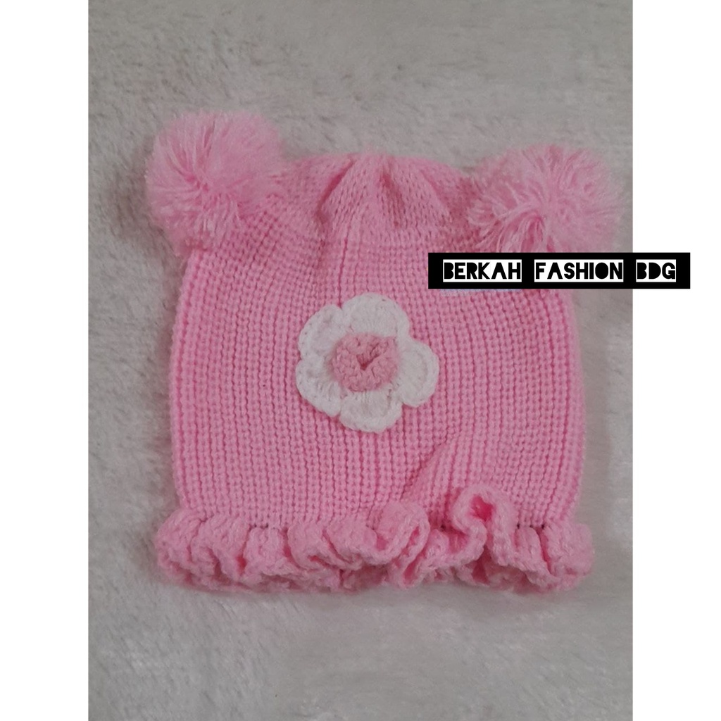 Kupluk Bunga Kupluk Anak Renda Motif Bunga Bordir Nama Suka Suka 0-2 Tahun